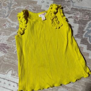 Cat & Jack Yellow Ruffle Tank Top